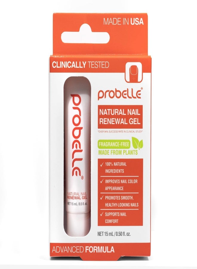 Probelle Natural Nail Renewal Gel, Clear Nail Enhancer for Discolored, Damaged, or Dull Nails, Improves Color Appearance, Promotes Smooth Healthy-Looking Nails, Made in USA (1 Pack) - Image 1